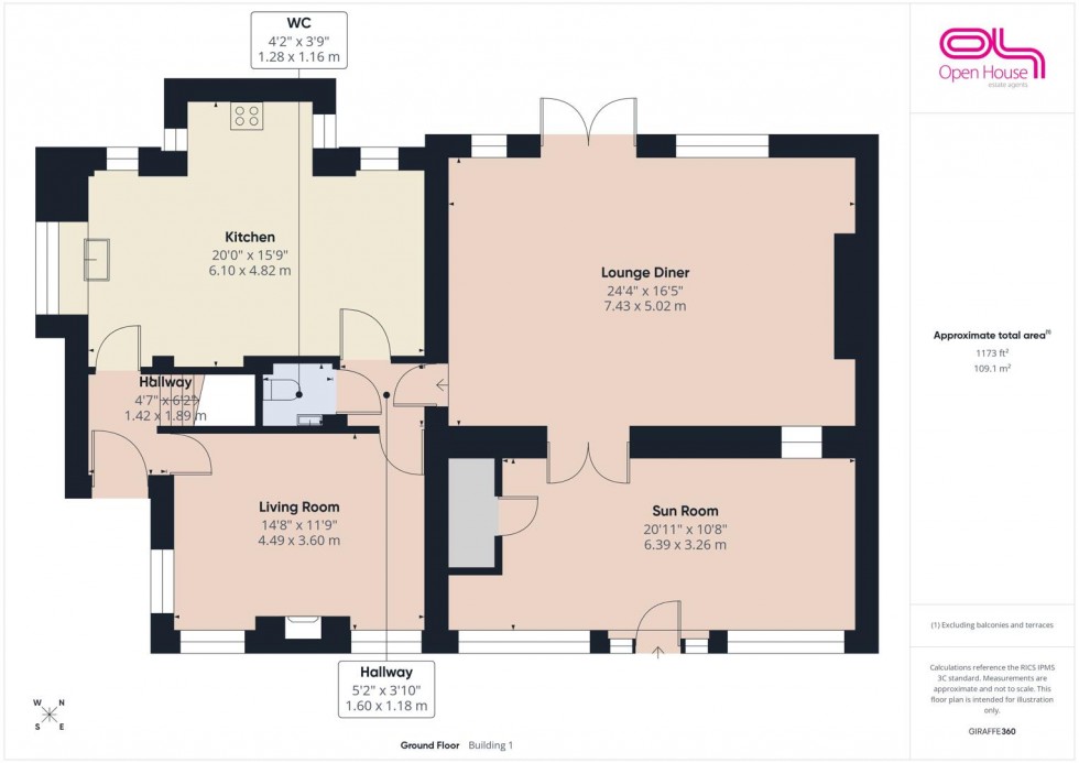 Floorplan for Apple Tree Farm, Levedale, Stafford
