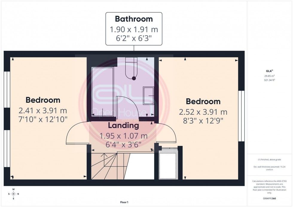 Floorplan for Ensor Close, Swadlincote