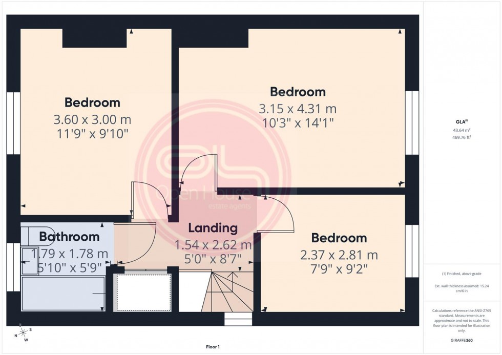 Floorplan for Northfield Road, Burton-On-Trent