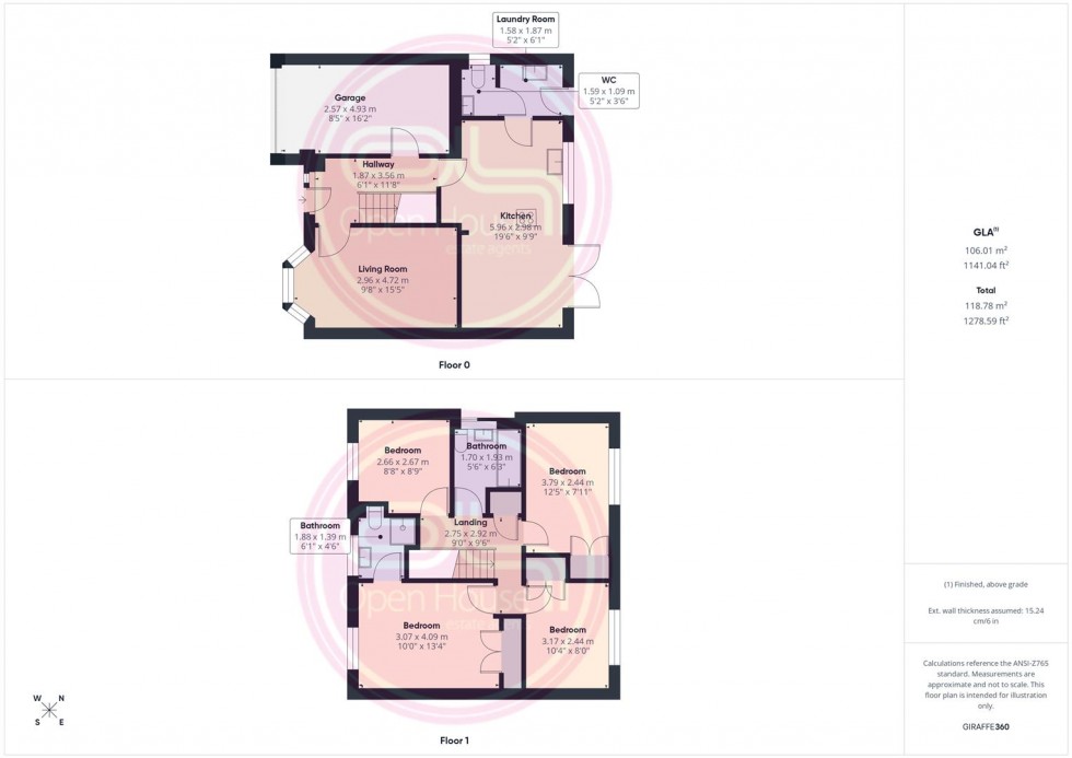Floorplan for Langer Close, Branston, Burton on Trent