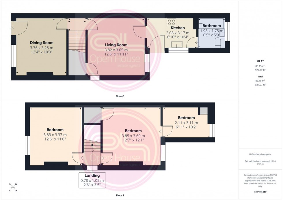 Floorplan for Linton Road, Castle Gresley, Swadlincote