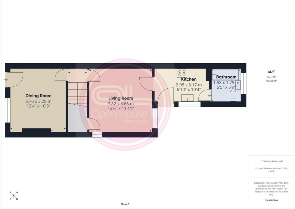 Floorplan for Linton Road, Castle Gresley, Swadlincote