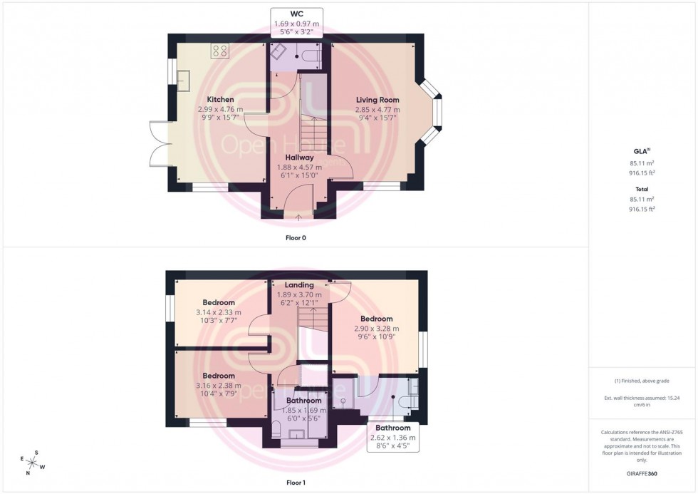 Floorplan for Holden Drive, Midway, Swadlincote