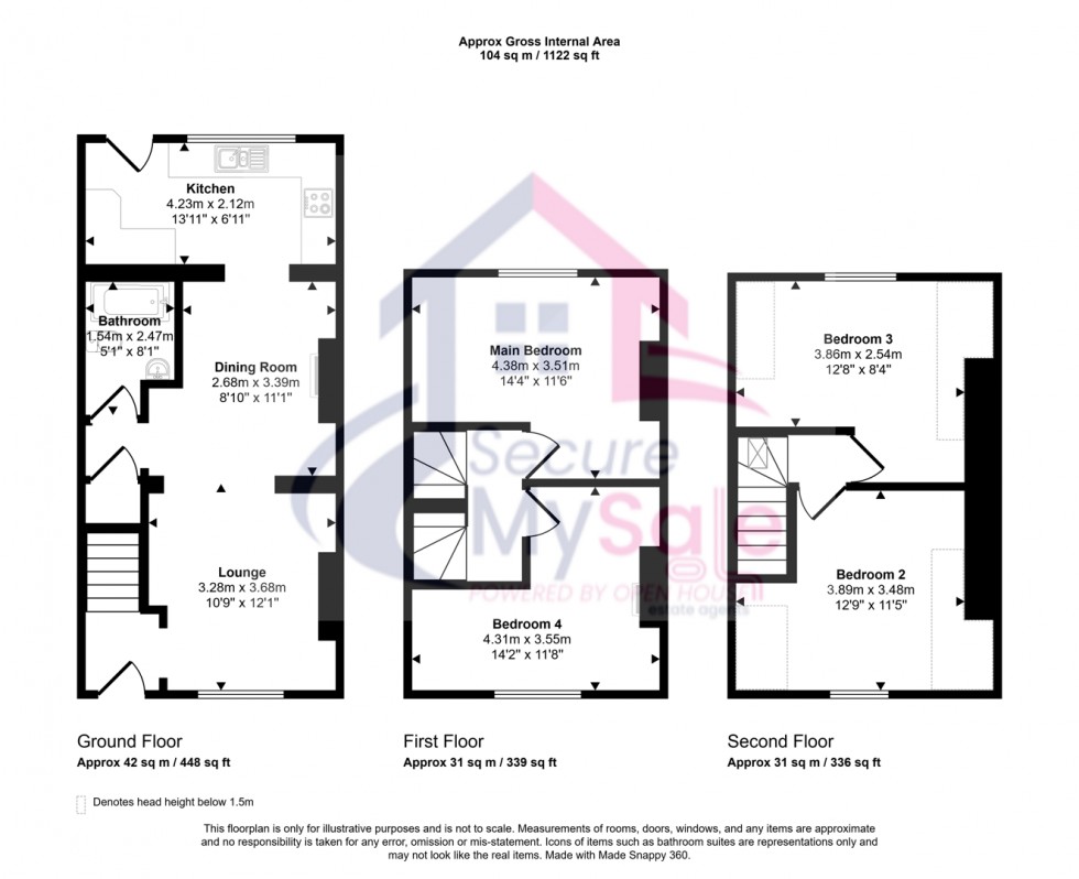 Floorplan for College Street, Grantham