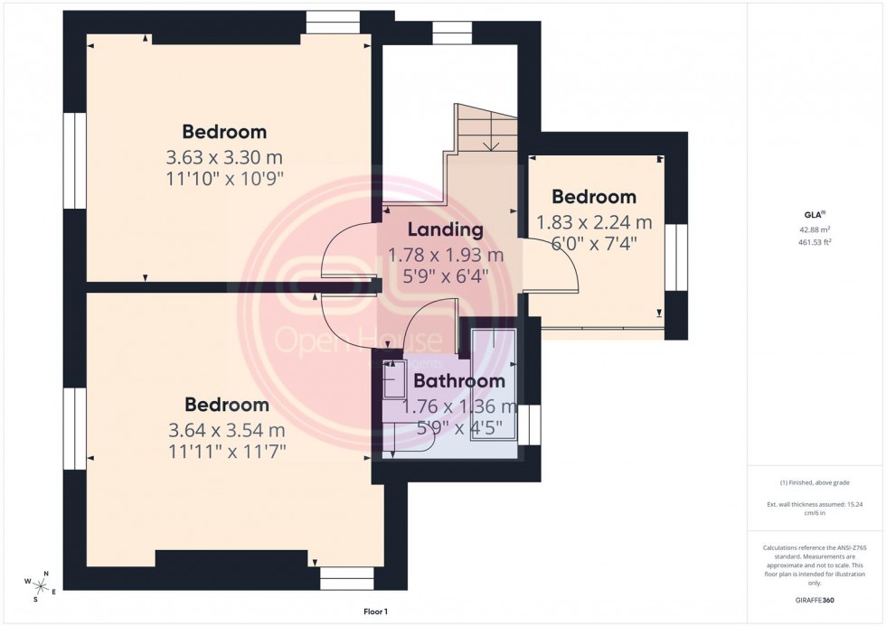 Floorplan for Sunnyside, Newhall, Swadlincote