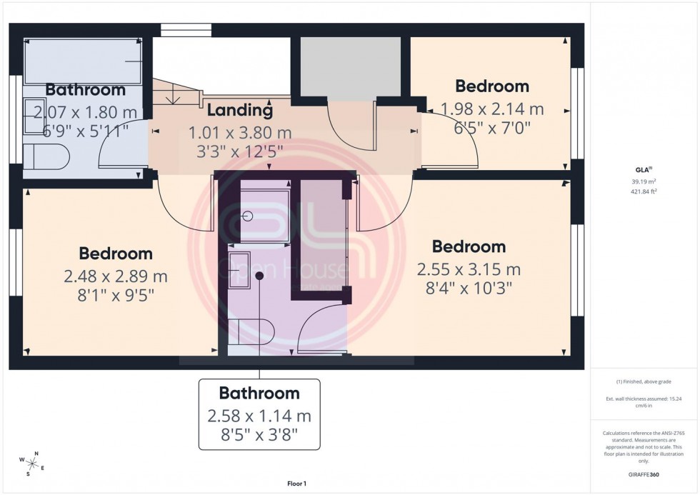 Floorplan for Ashford Way, Church Gresley, Swadlincote