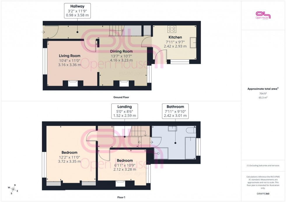 Floorplan for Lewis Close, Newhaven