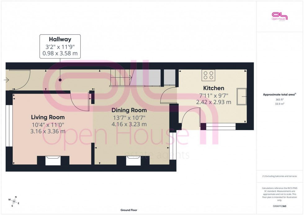 Floorplan for Lewis Close, Newhaven