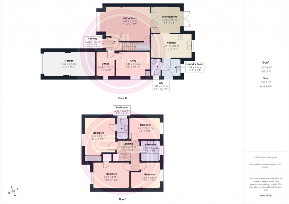 Floorplan for Oak Close, Castle Gresley, Swadlincote