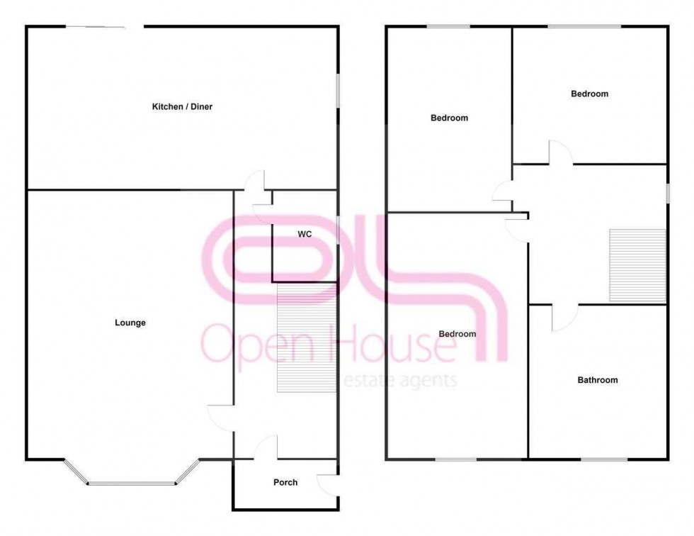 Floorplan for Crathorne Avenue, Wolverhampton