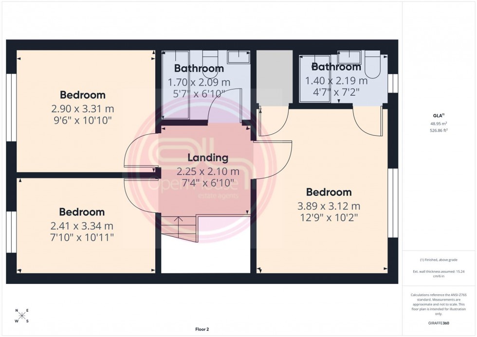 Floorplan for Acacia Lane, Branston, Burton-On-Trent