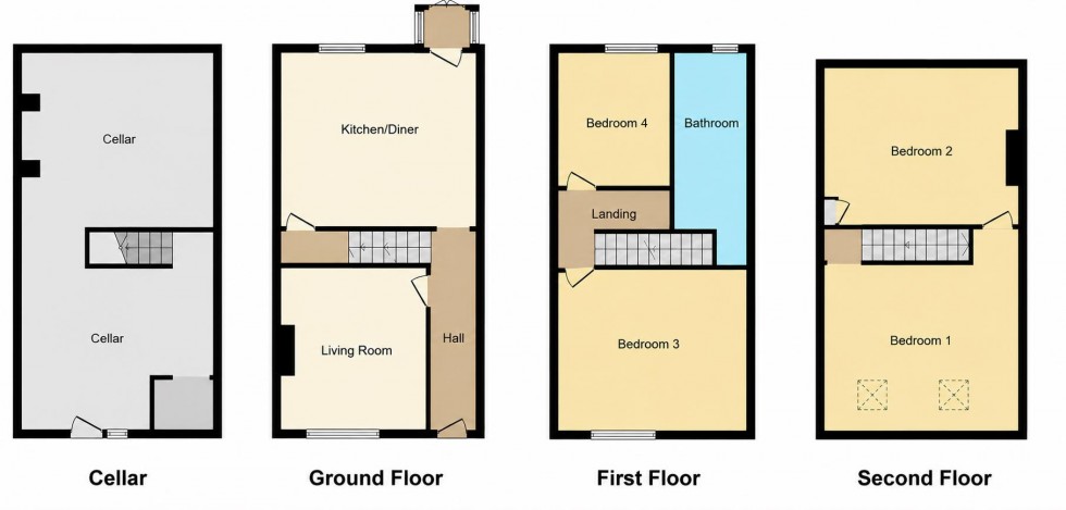 Floorplan for Birklands Road, Shipley