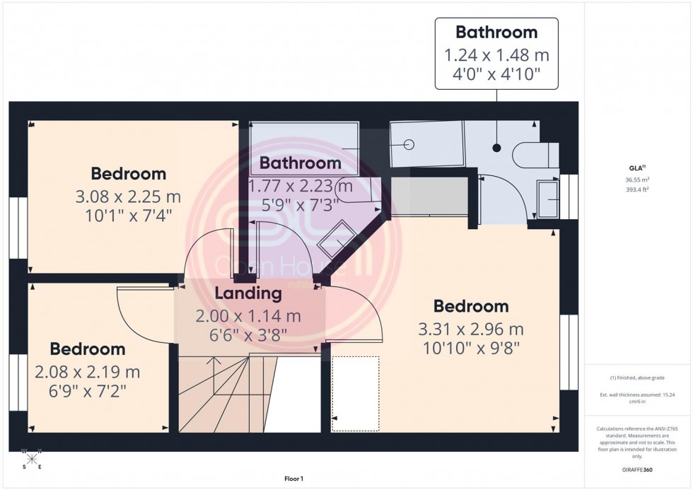 Floorplan for Fowler Close, Midway, Swadlincote