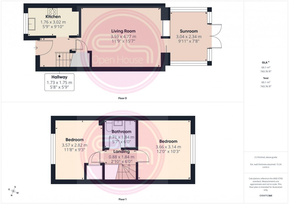 Floorplan for Wye Dale, Church Gresley, Swadlincote