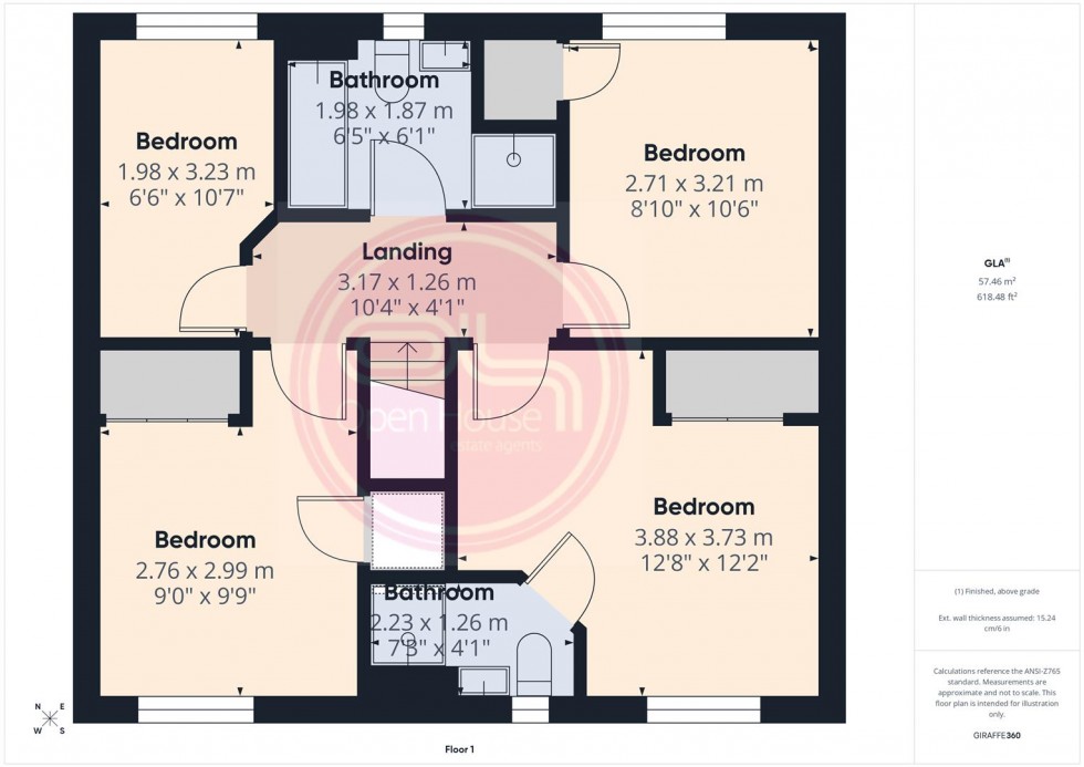 Floorplan for Rowan Drive, Branston, Burton-On-Trent