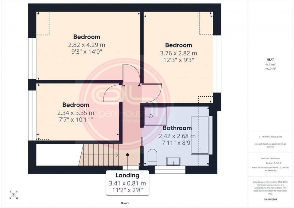 Floorplan for Hereford Crescent, Midway, Swadlincote