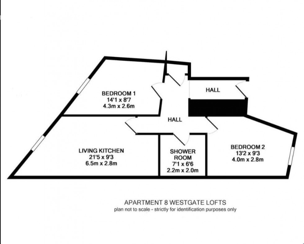 Floorplan for Old Westgate, Dewsbury, WF13