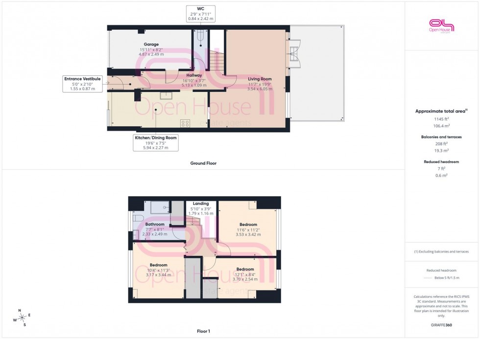Floorplan for Cavell Avenue North, Peacehaven