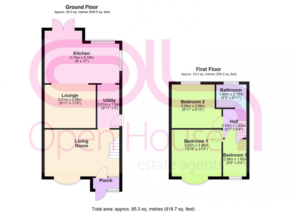 Floorplan for Edge Hill Road, Bolton