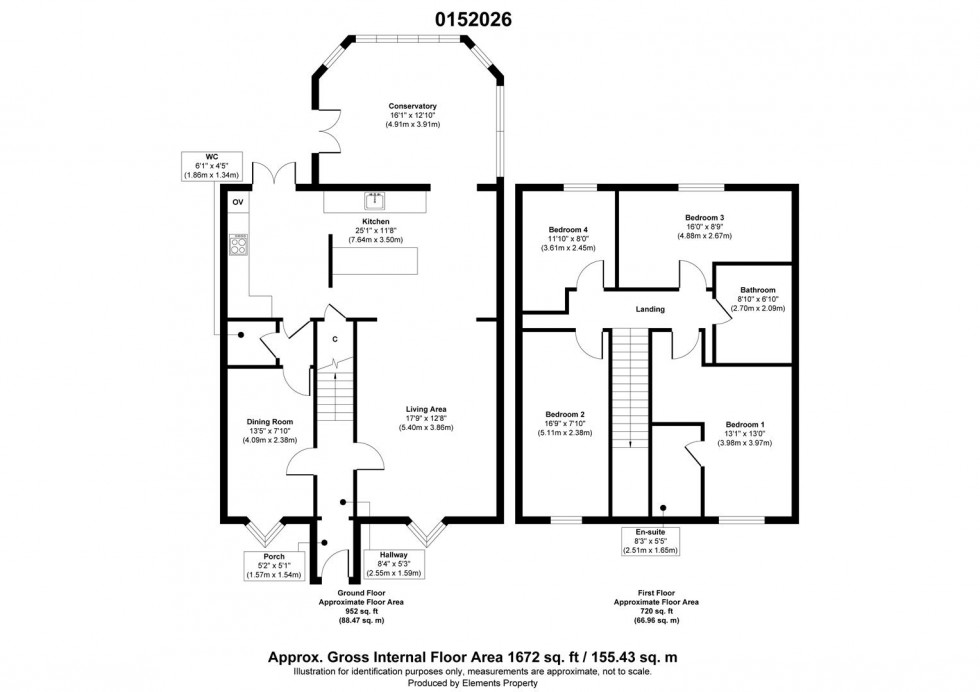 Floorplan for Winter Close, Yarm