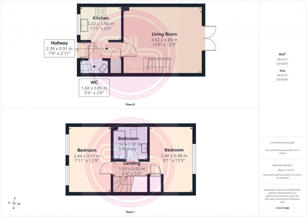 Floorplan for Ensor Close, Swadlincote