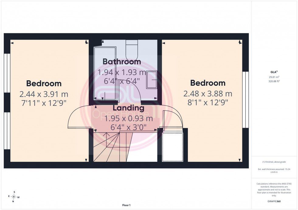 Floorplan for Ensor Close, Swadlincote