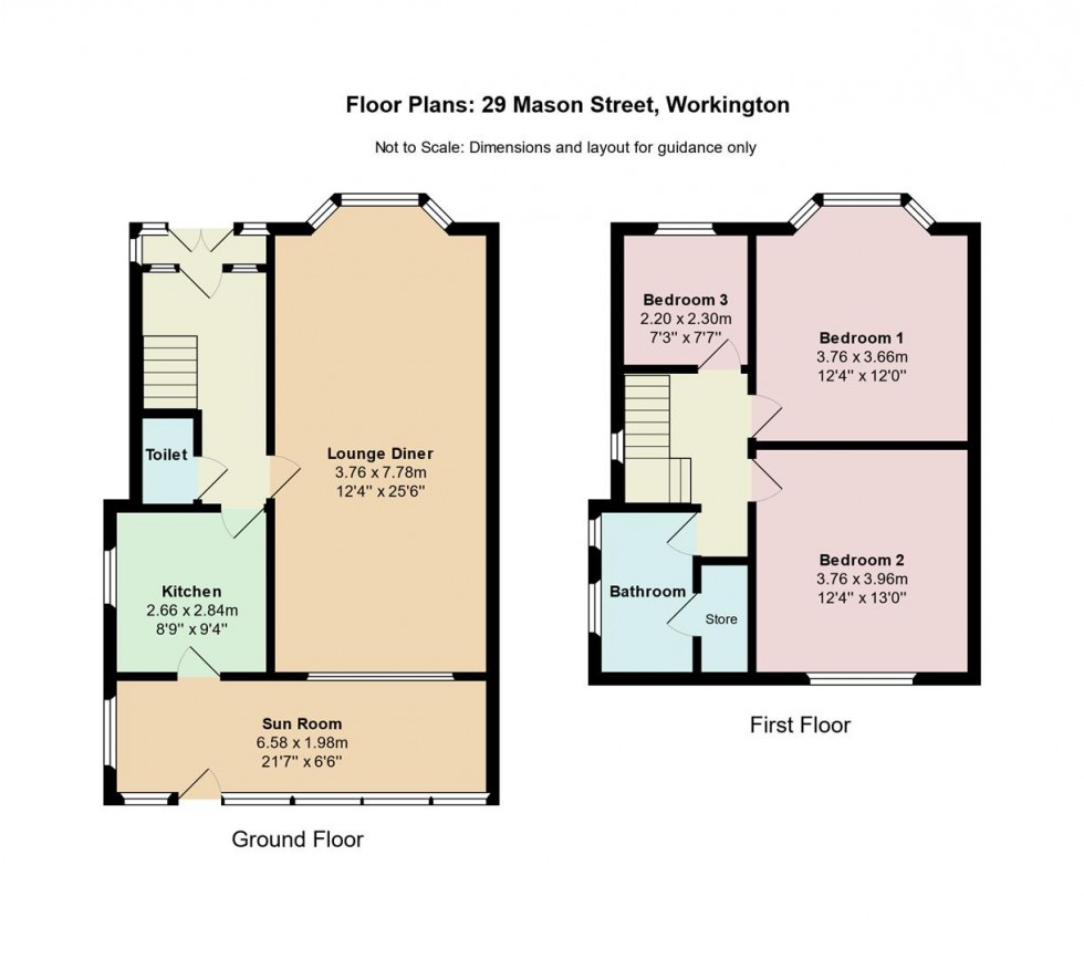 Floorplan for Mason Street, Workington