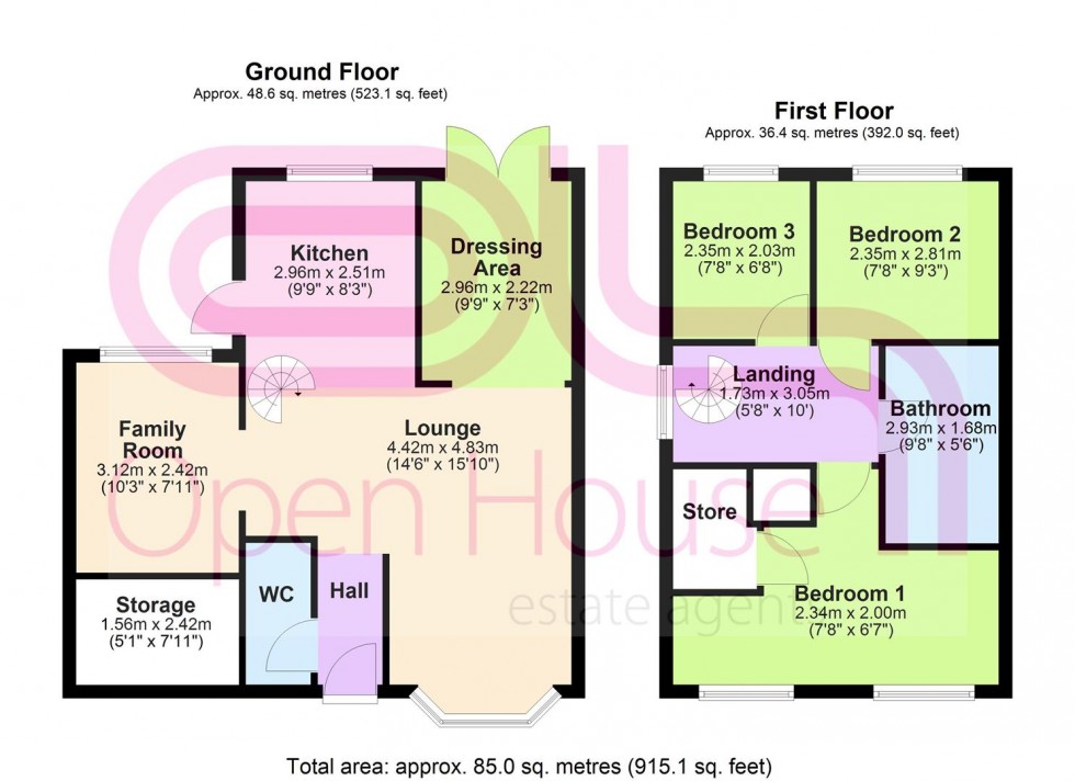Floorplan for Freshfield Avenue, Bolton