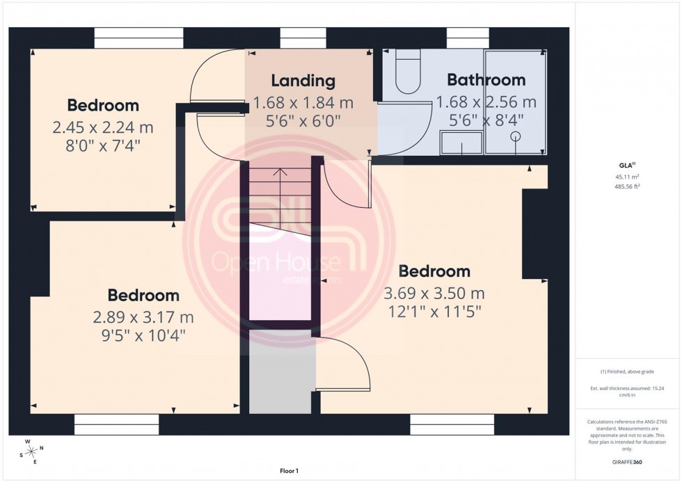 Floorplan for Somerset Road, Burton-On-Trent
