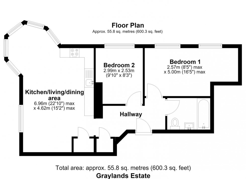 Floorplan for Langhurstwood Road, Horsham