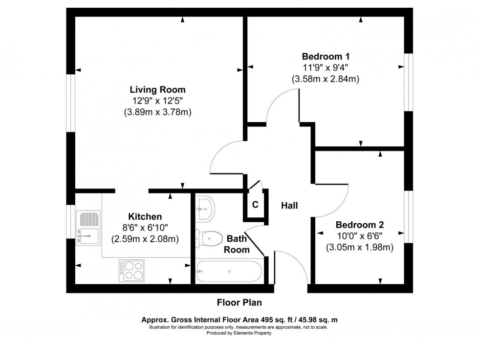 Floorplan for Tyssen Place, South Ockendon
