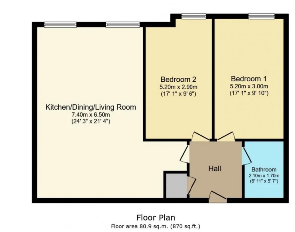 Floorplan for Waterfront West, Brierley Hill