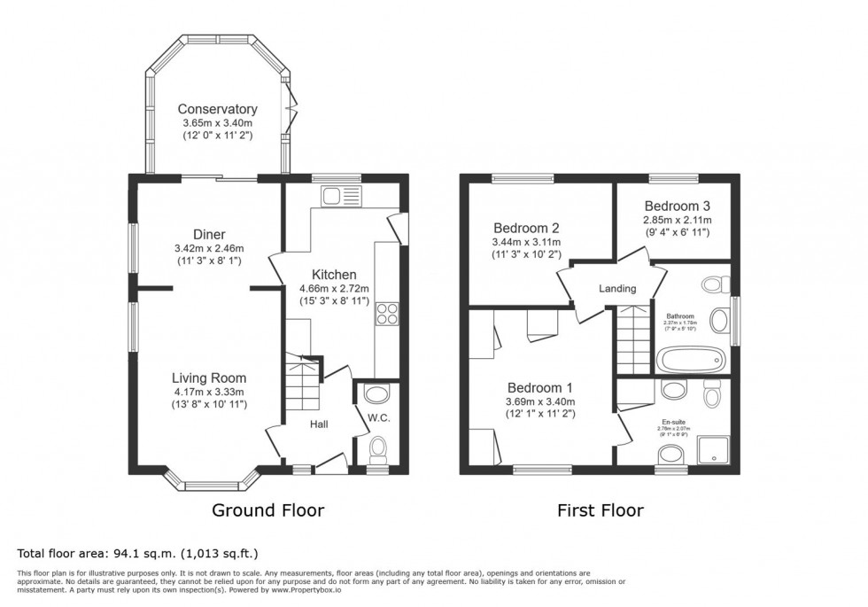 Floorplan for Hopefield Way, Rothwell, Leeds, LS26