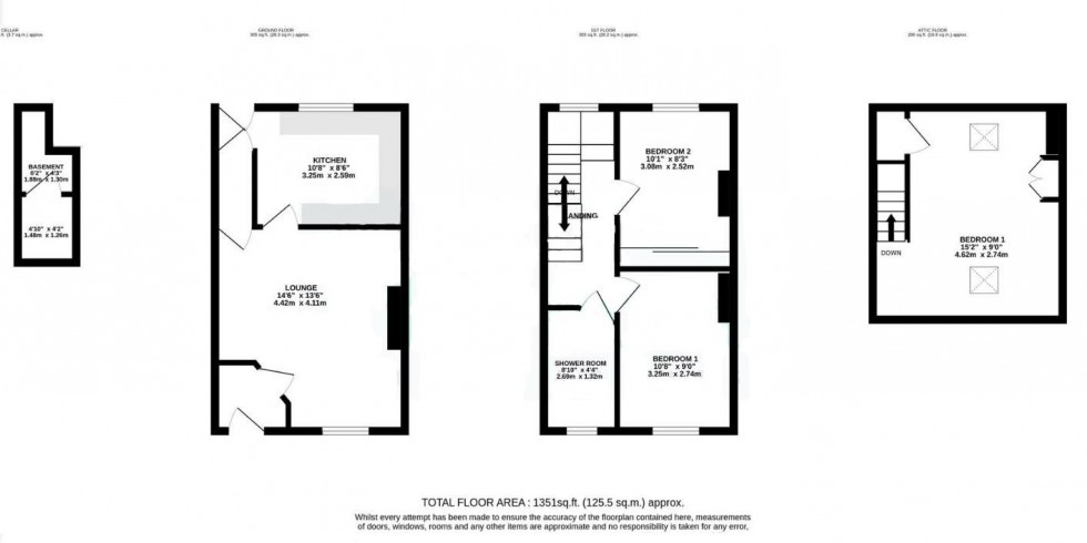 Floorplan for Park Road West, Crosland Moor, Huddersfield, HD4