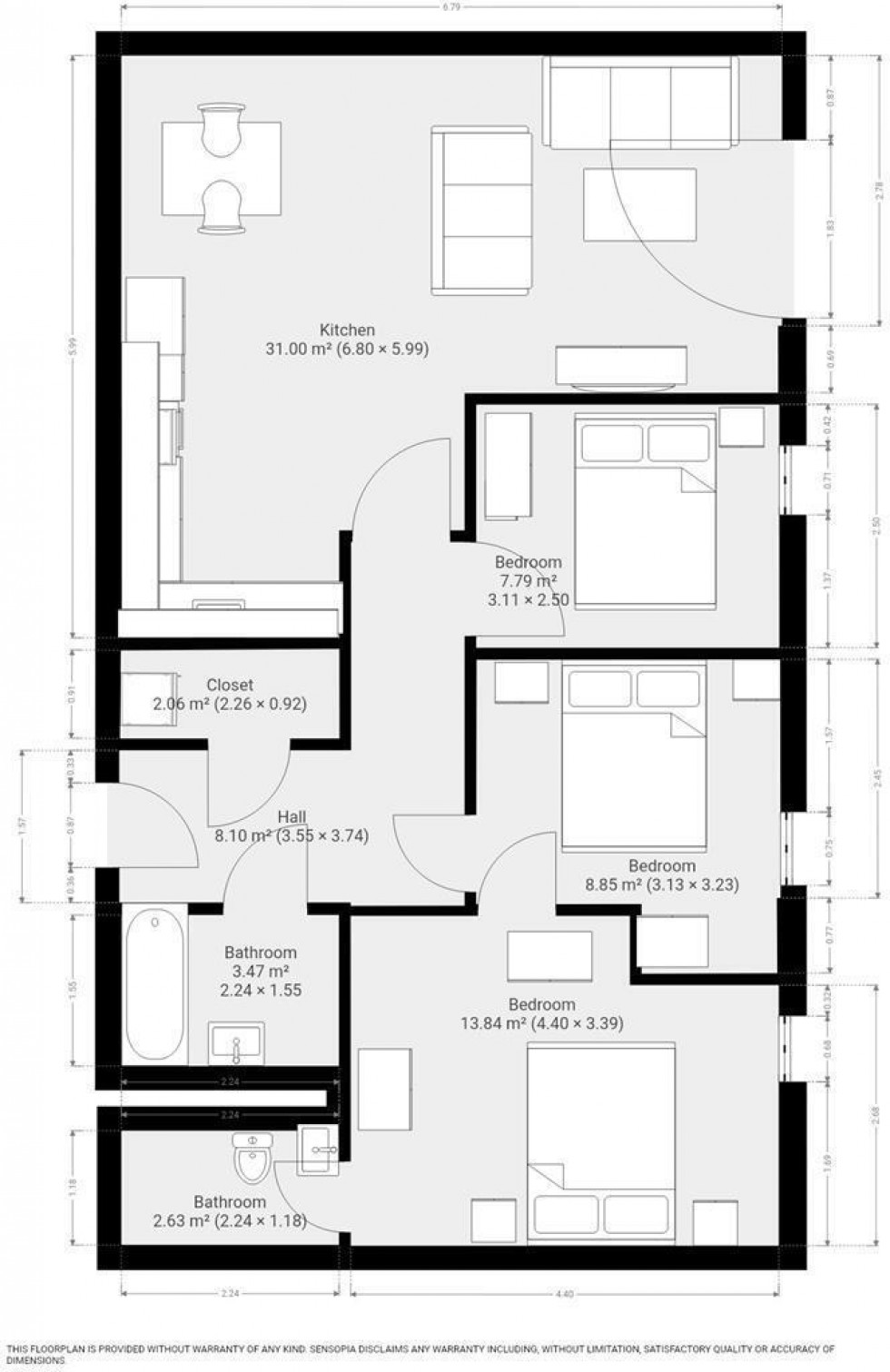 Floorplan for Cambridge Street, Manchester