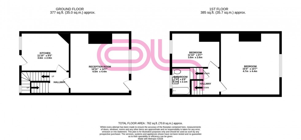 Floorplan for Seed Hill Terrace, Steeton, Keighley
