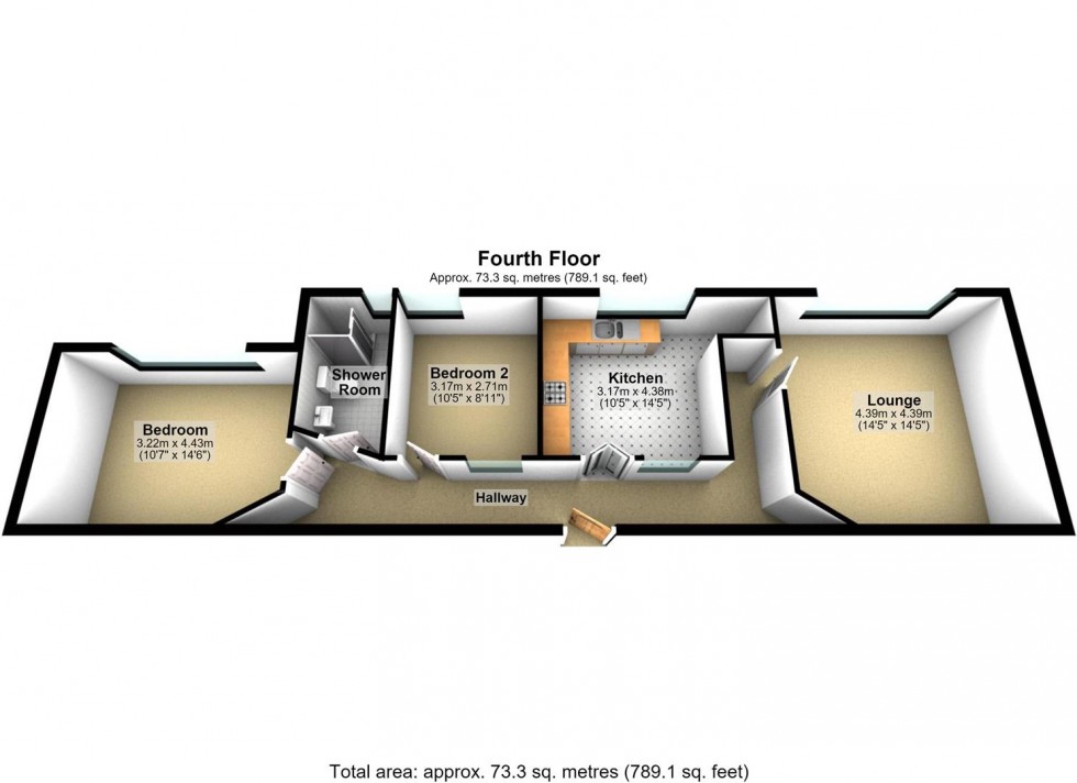 Floorplan for Grand Avenue, Worthing