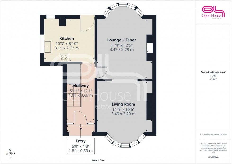 Floorplan for Eastlands Close, Stafford