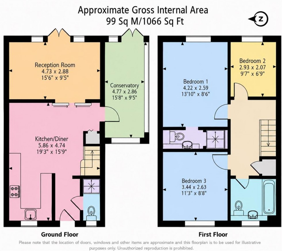 Floorplan for Stanley Close, London