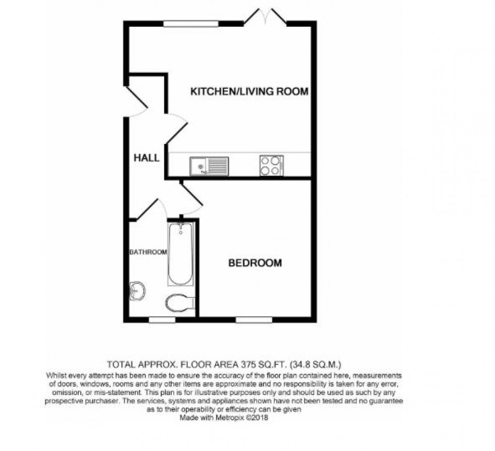 Floorplan for Allison Court, Stonegate Street, King's Lynn