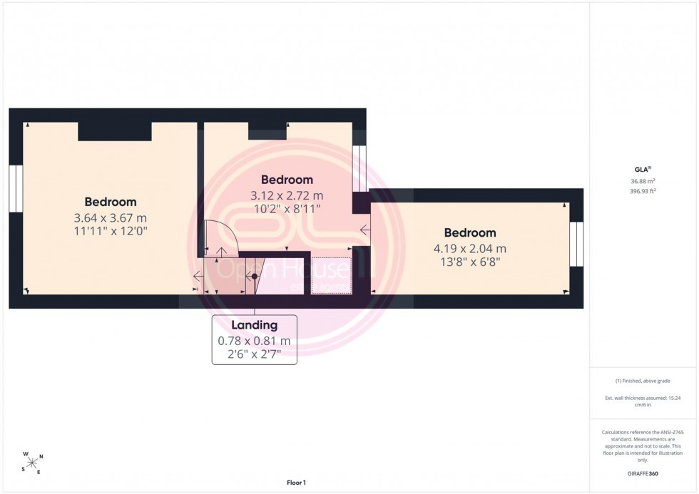 Floorplan for James Street, Burton-On-Trent