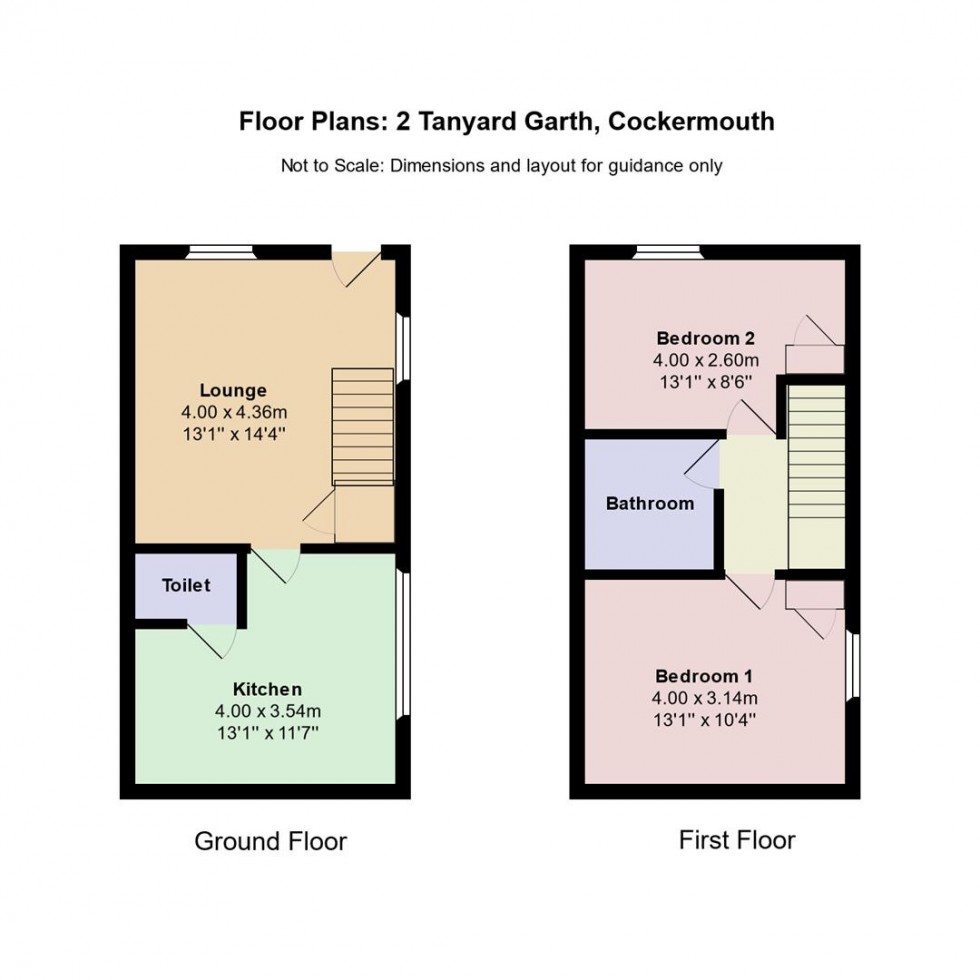Floorplan for St. Helens Street, Cockermouth