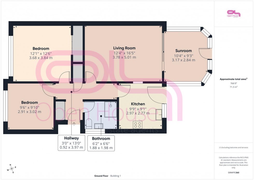 Floorplan for Sutton Avenue, Peacehaven