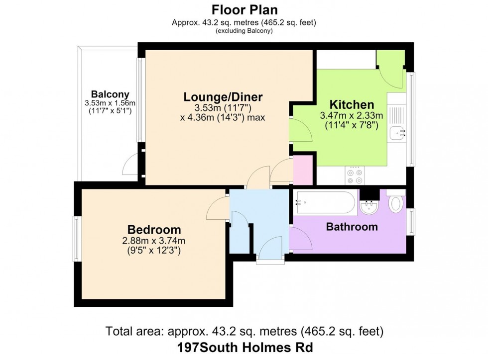 Floorplan for South Holmes Road, Horsham
