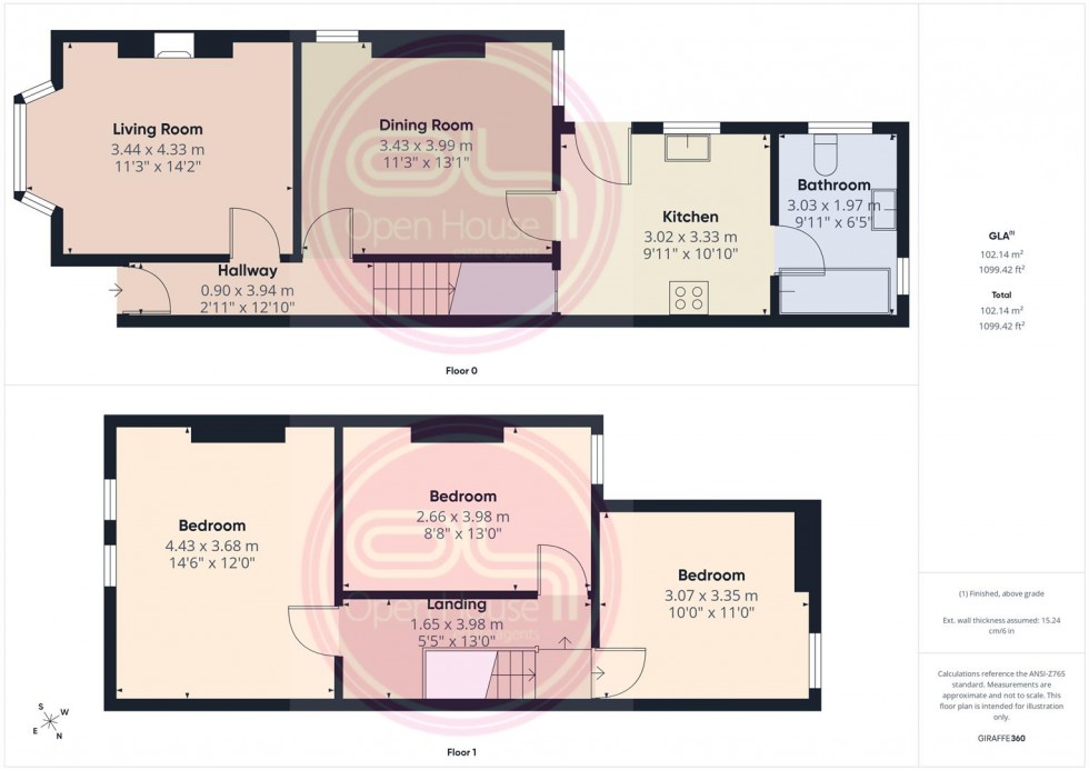 Floorplan for Calais Road, Burton-On-Trent
