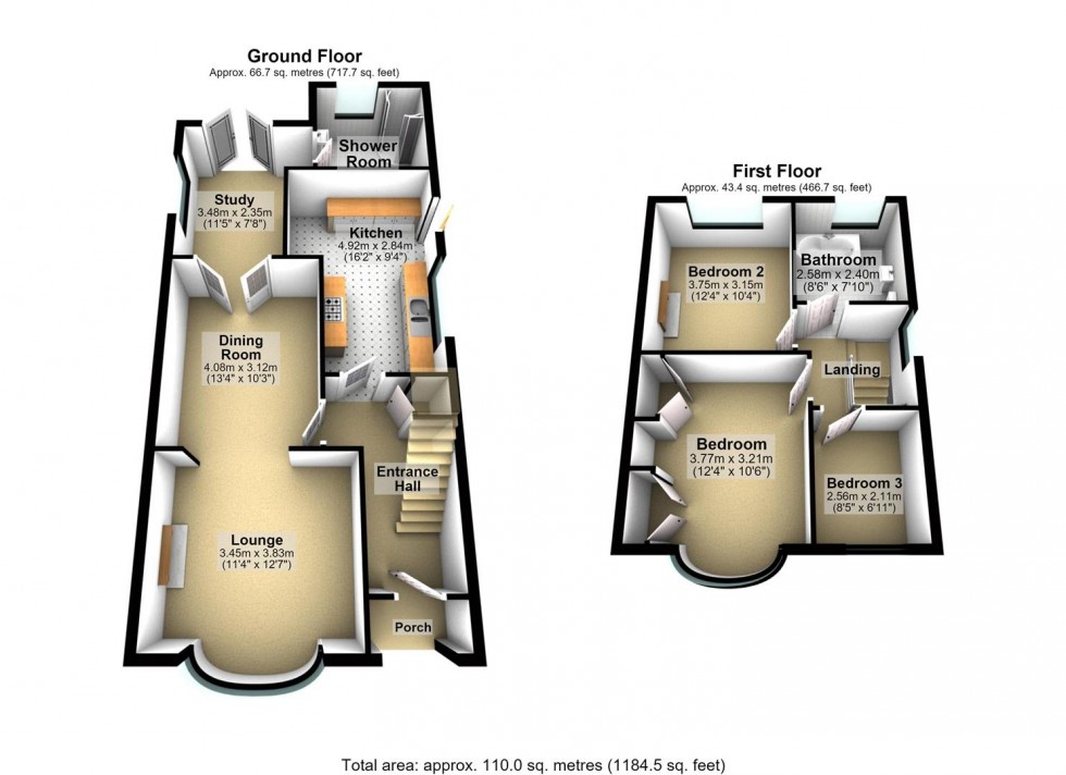 Floorplan for Bramley Road, Worthing