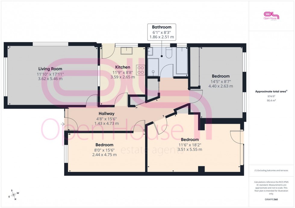 Floorplan for Edith Avenue North, Peacehaven