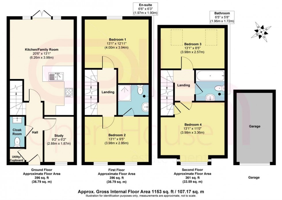 Floorplan for Summers Hill Drive, Papworth Everard, Cambridge