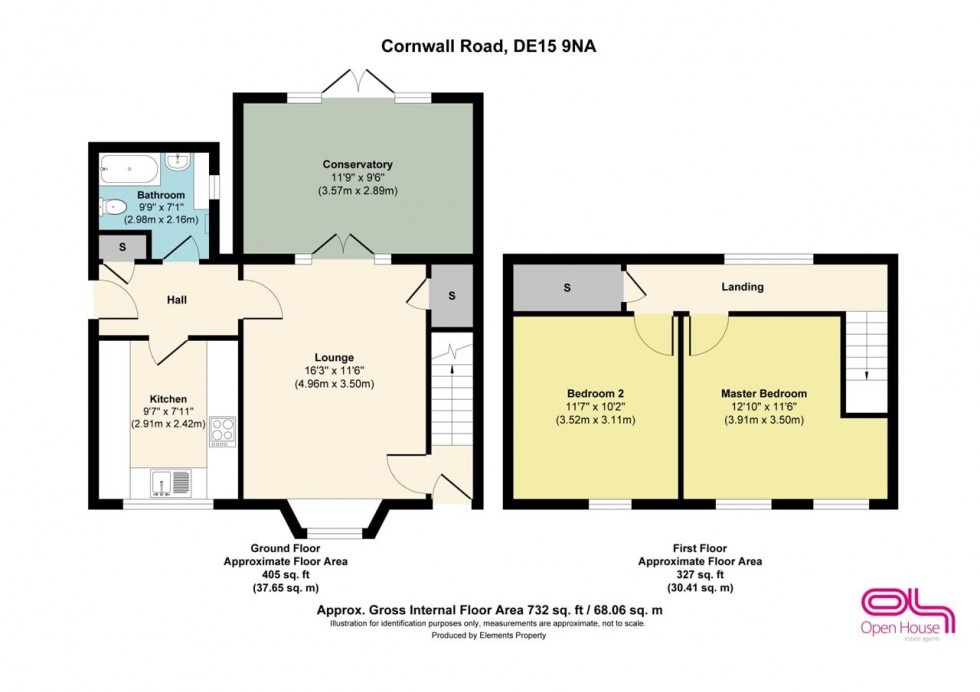 Floorplan for Cornwall Road, Burton-on-Trent