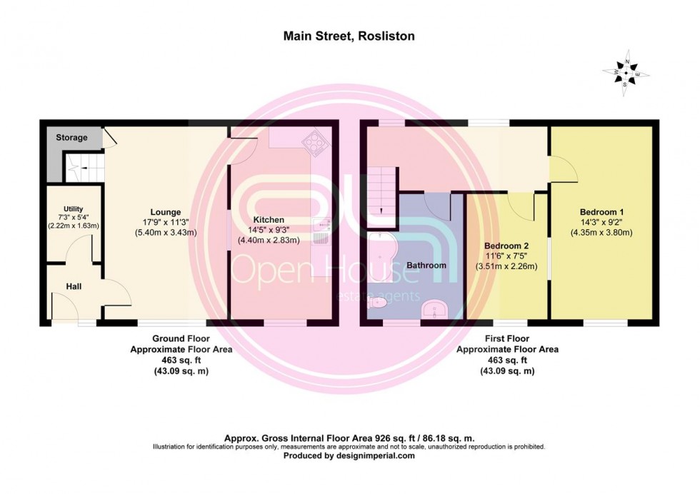 Floorplan for Main Street, Rosliston, Swadlincote